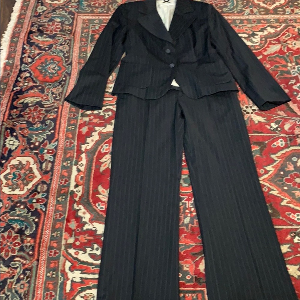 Banana republic pinstripe suit 8 blazer pants